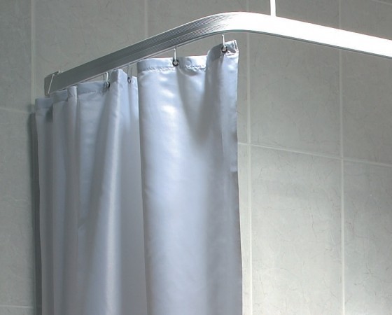 White Shower Curtain 2135mm Wide X 2135mm Drop Extra Heavy 22 Gram Hem