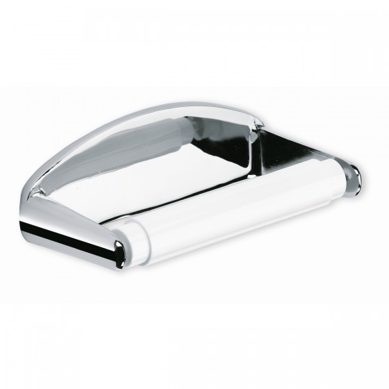 Nova Chrome Toilet Roll Holder with Sprung Roller, Concealed Fixings