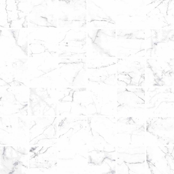 Marbellous Carrara Venatino Square Mosaic Porcelain Floor and Wall Tile 330x330mm