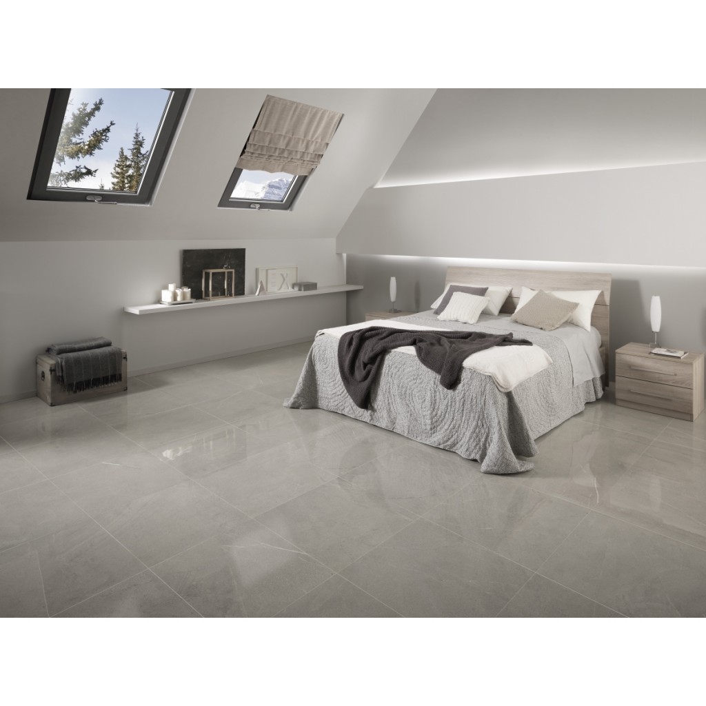 Dolomiti Cenere Polished Porcelain Wall & Floor Tile 600x600mm | N&C