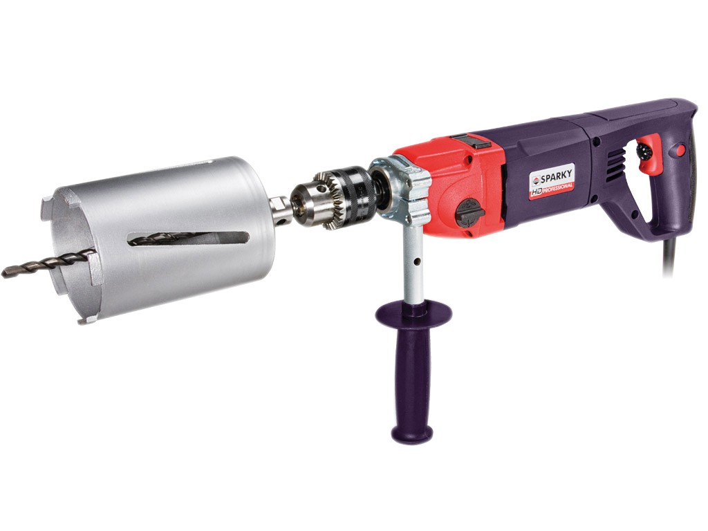 Sparky Diamond Core Drill Kit C/W 3 Bits 1100w 240v N&C Tiles and