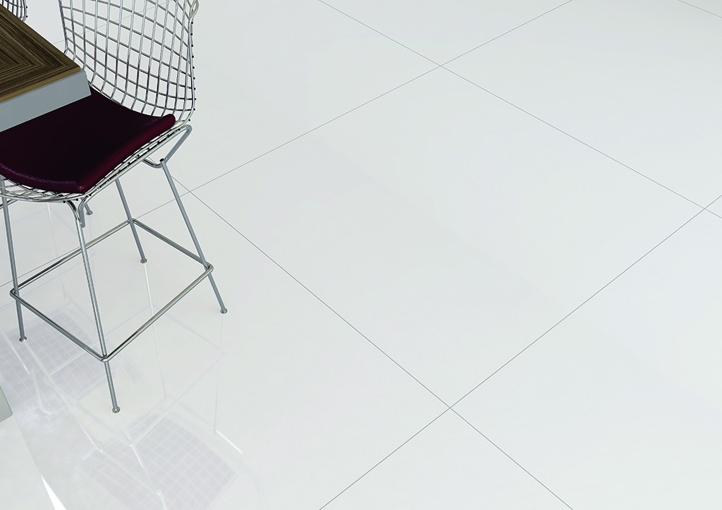 Ultimate White Polished Glazed Wall & Floor Tile 800x800mm N&C Tiles