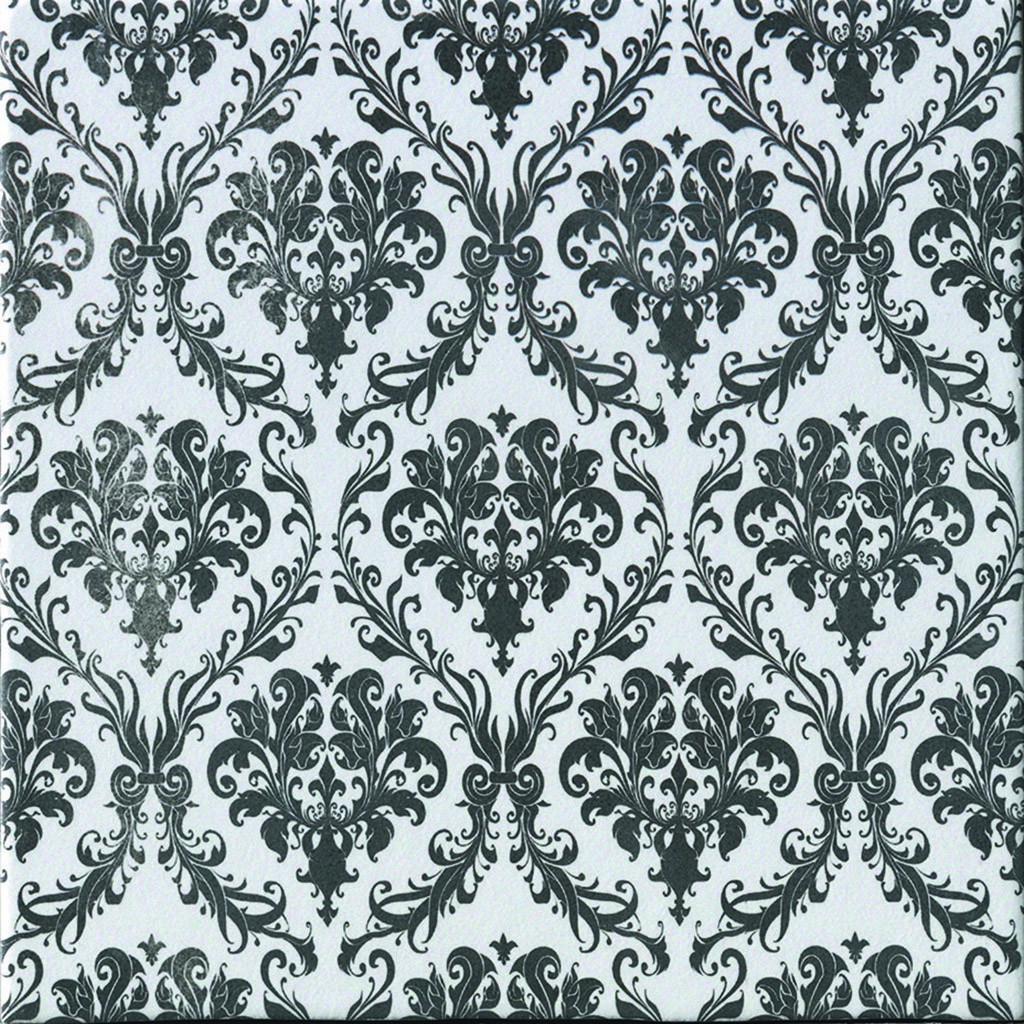 Lichfield Damask Decor Porcelain W/F Tile 200x200mm N&C Tiles and