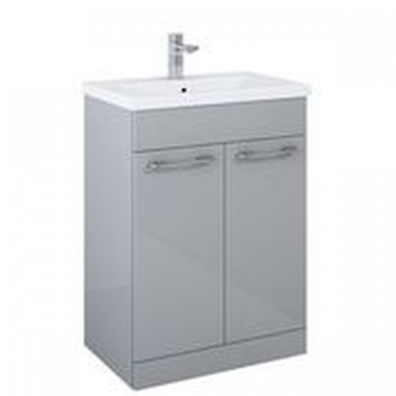 Appeal 60cm 2 Drawer Basin Unit Light Grey