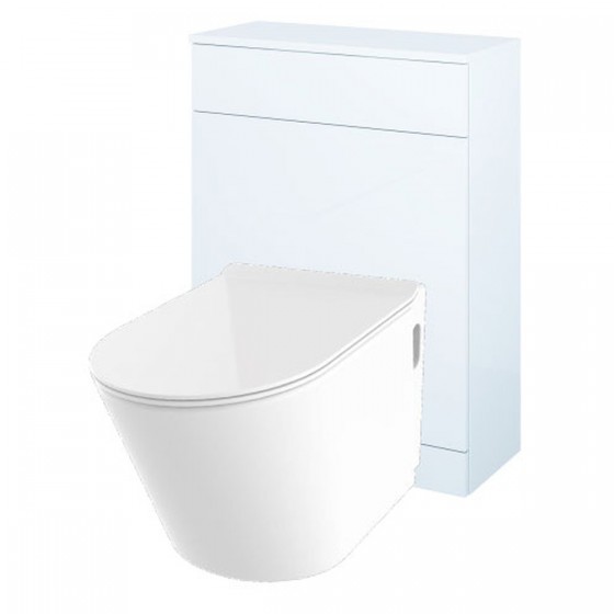 Surface Back to Wall Pan, Slim Soft Close Seat, Appeal White WC Unit and Concealed Cistern