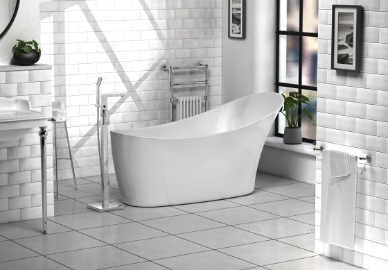 Highgrove Freestanding Bath White 1590 x 680mm