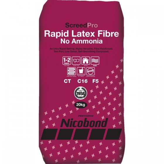 Nicobond Screedpro Rapid Latex Fibre No Ammonia Powder 20kg