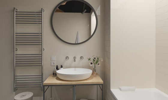 Flat Metro Gloss Beige Ceramic Wall Tile 200x100mm