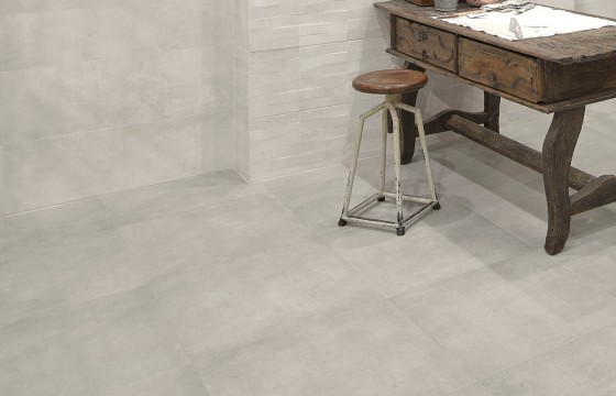 Touch Light Grey Porcelain Floor and Wall Tile 450x450mm