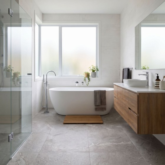 Stone Age Grey Porcelain Floor and Wall Tile 600x600mm