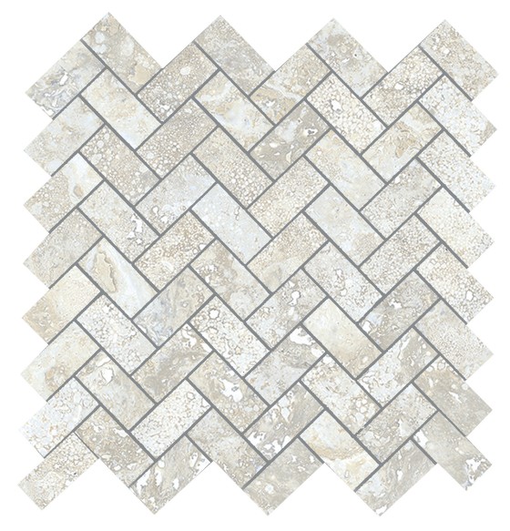 Imperial Trevi Herringbone Mosaic Porcelain Floor and Wall Tile 305x305mm