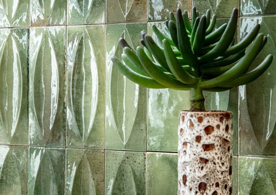 Gleeze Giada Green Eye Decor Porcelain Floor and Wall Tile 75x200mm