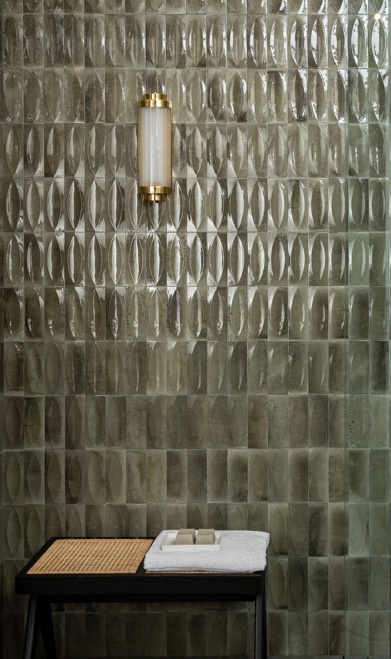 Gleeze Grigio Grey Eye Decor Porcelain Floor and Wall Tile 75x200mm