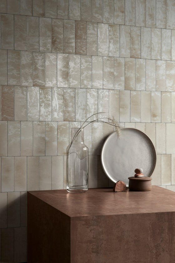 Gleeze Warm Beige Porcelain Floor and Wall Tile 75x200mm