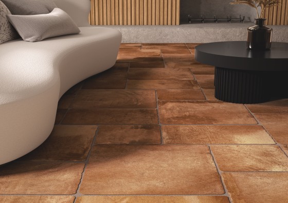 Tuscan Flagstones Rustic Cotto Porcelain Floor and Wall Tile 500x500mm