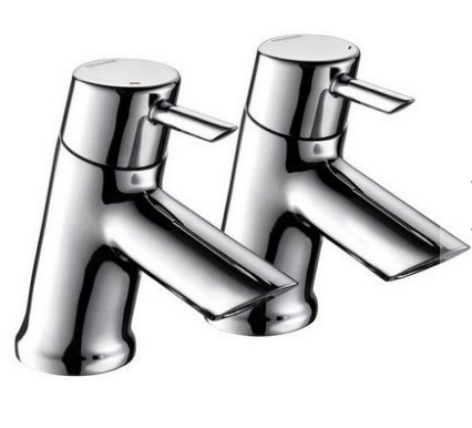 zB0199004161 Acute Basin Taps Chrome (Pair) Ae1/2c