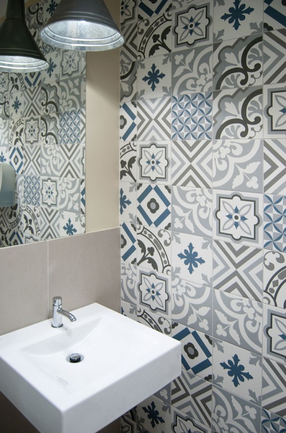  Truro Blue Mixed Pattern Wall & Floor Tile 