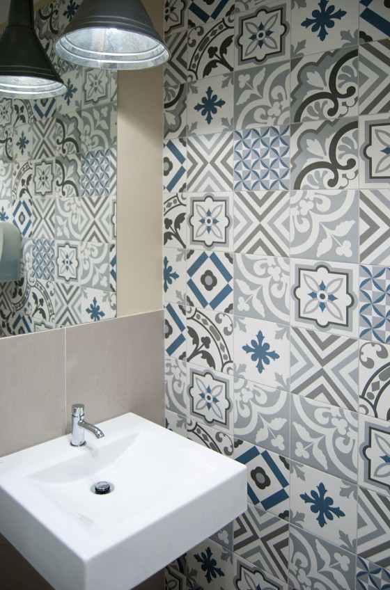 Truro Blue Mix Porcelain Wall & Floor Tile 200x200mm