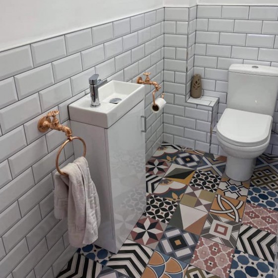 Ely Colours Wall Floor Tile 200x200mm, Colourful Bathroom Floor Tiles