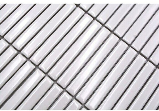 Kit-Kat Gloss White Porcelain Stick Mosaic 282x308mm