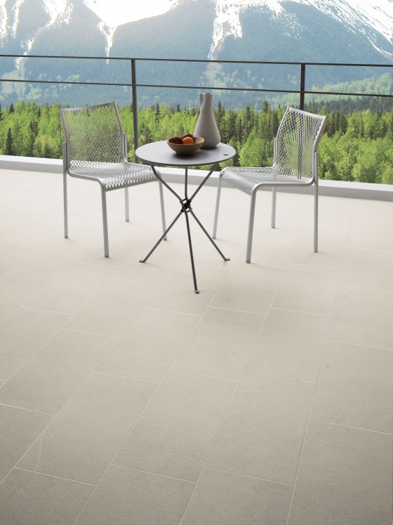 Dolomiti Calcite Structured Outdoor Porcelain Floor Tile 1200x400x20mm 