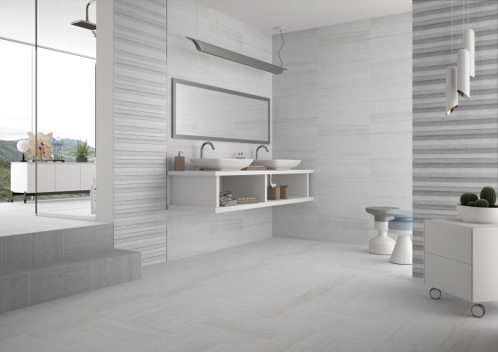 Boulevard White Structured Wall Tile