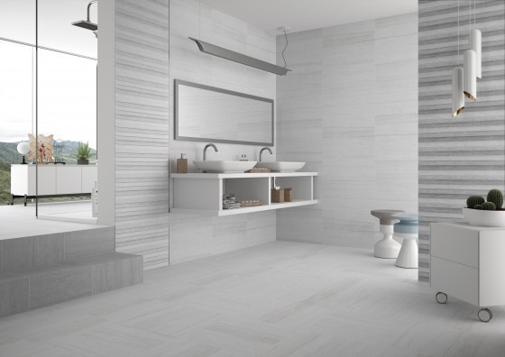 Boulevard White Decor Ceramic Wall Tile 200x600mm
