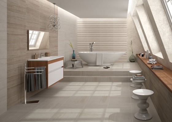 Boulevard Taupe Decor Ceramic Wall Tile 200x600mm
