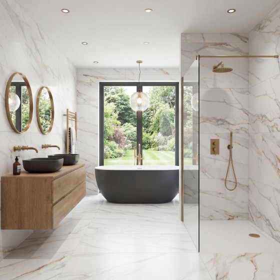Infinity Calacatta Gold Natural Porcelain Floor and Wall Tile 600x1200mm
