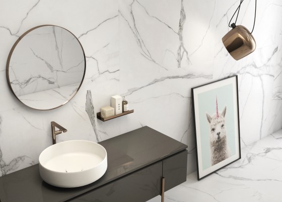 Infinity White Marble Natural Porcelain Floor and Wall 600x1200mm