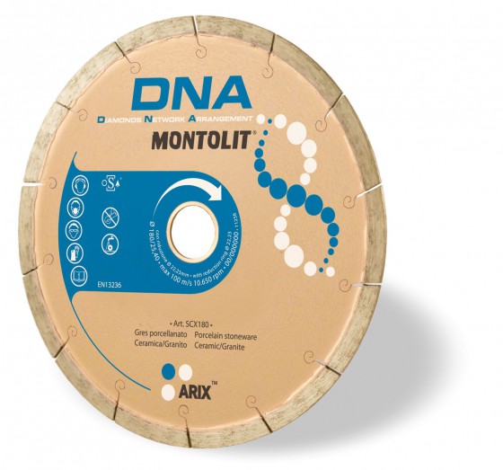 Montolit Gold Line Diamond Segmented Cutting Blade DNA EVO 3 180mm (SCX180)