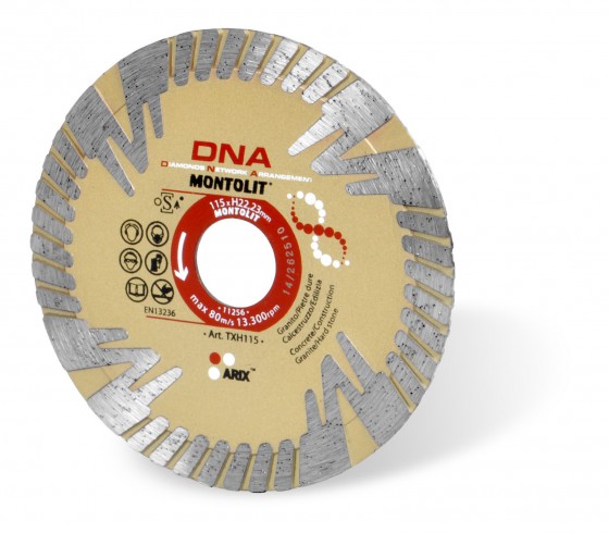 Montolit Gold Line Diamond Turbo Blade DNA EVO3 115mm (TXH115)