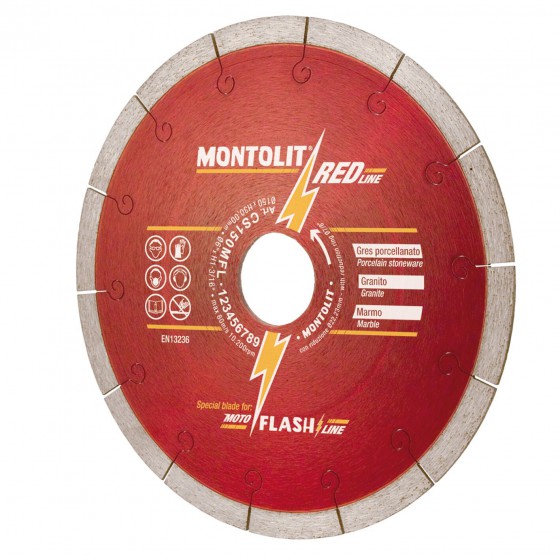 Montolit Red Line Diamond Segment Blade 150mm (For Slim Porcelain) (CS150MFL)