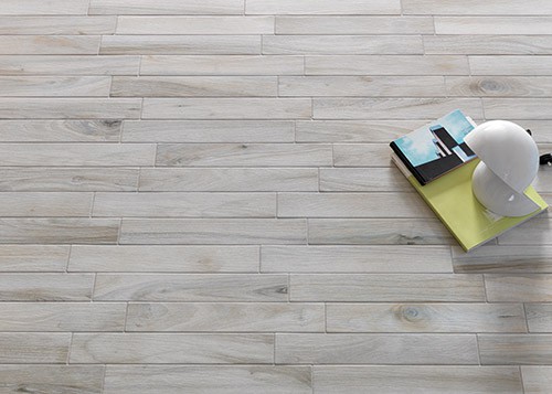 Wood Grove White Porcelain Floor and Wall Tile 75x450mm