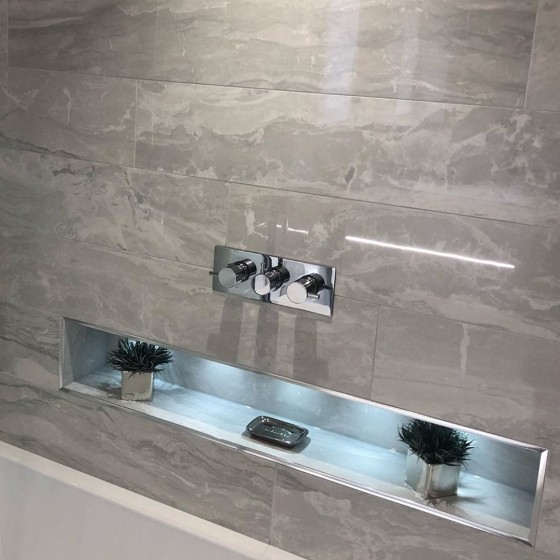 Castello Chambord Grey Polished Porcelain Wall and Floor Tile 600x1200mm 