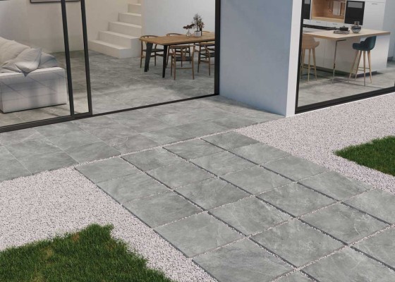 Nevis Grey Porcelain Paving 592x592x20mm