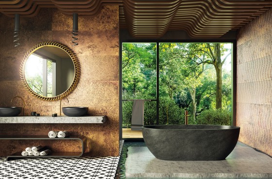 Corten Oxidum Porcelain Floor Tile 500x1000x10mm
