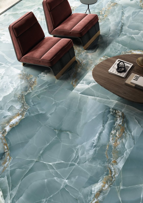 Italian Onyx Turquoise Green Natural Porcelain Wall & Floor Tile 600x1200mm