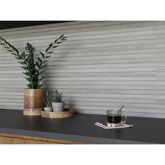 Slatwood Grey Cermaic Wall Tile 310x610mm