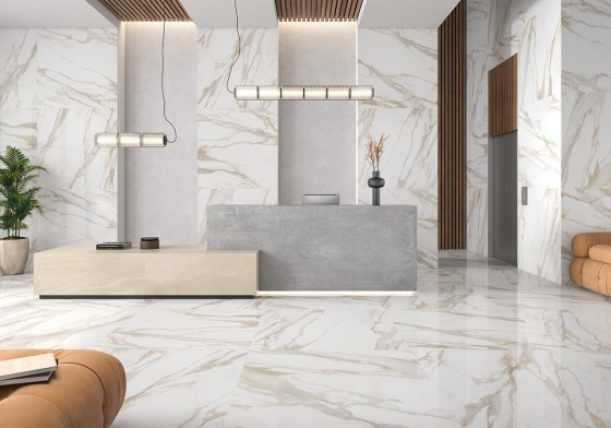 Infinity Oro Gold Polished Rectified Porcelain Floor and Wall Tile 1200x1200mm