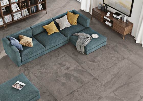 Bedrock Dark Rectified Porcelain Floor and Wall Tile 600x1200mm