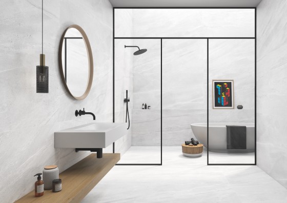 Arcadia White Natural Rectified Porcelain Wall and Floor Tile 600x1200mm