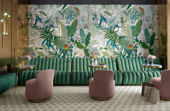 Amazon Naif Floral Natural Porcelain Floor and Wall Tile 600x1200mm