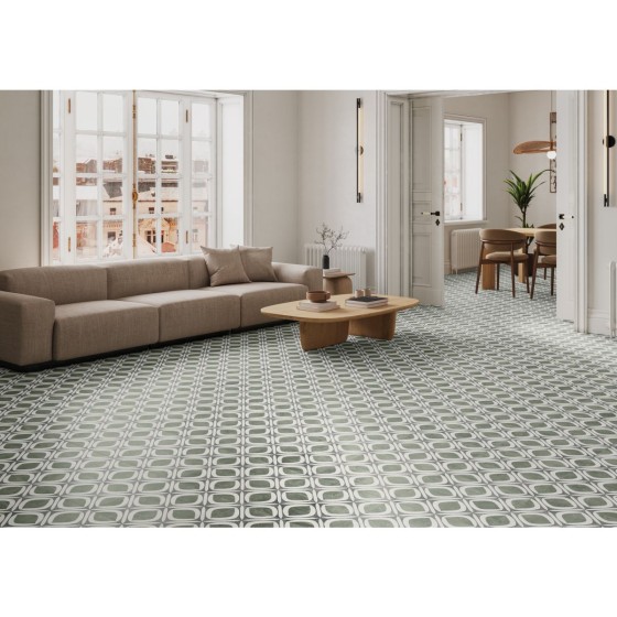 Longford Sage Porcelain Floor and Wall Tile 330x330mm