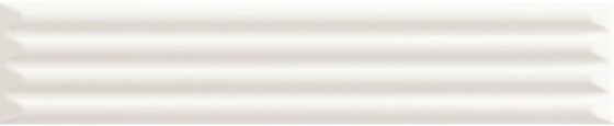 Up White Reeded Matt Ceramic Wall Tile 250x50mm