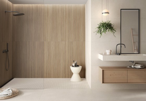 Kobe Slatwood Teak Porcelain Wall Tile 600x1200mm