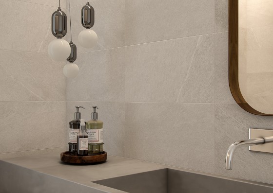 Ridge Grey Ceramic Wall Tile 310x610mm