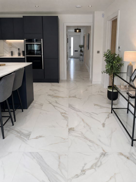 Miramar Gold Marble Porcelain Floor and Wall Tile 600x600mm