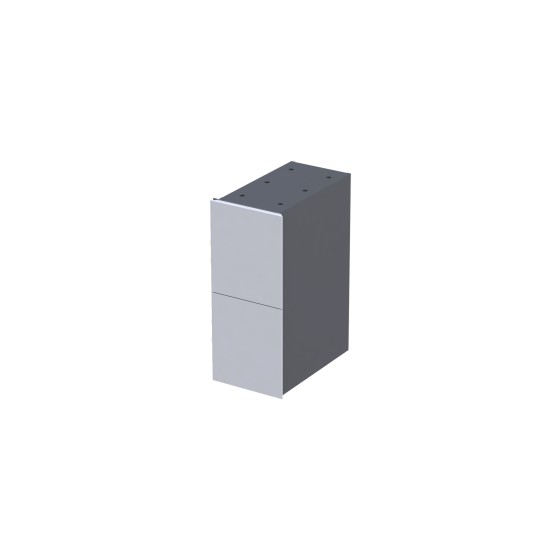 Wimborne Wall Hung 2 Drawer Infill Unit 24cm Gloss White
