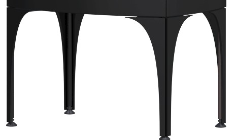 Wimborne Front Legs To Suit 47cm Unit Pack Of 2 Gloss Black